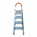 3 step home used ladder with handrail lightweight aluminio folding D shape stair